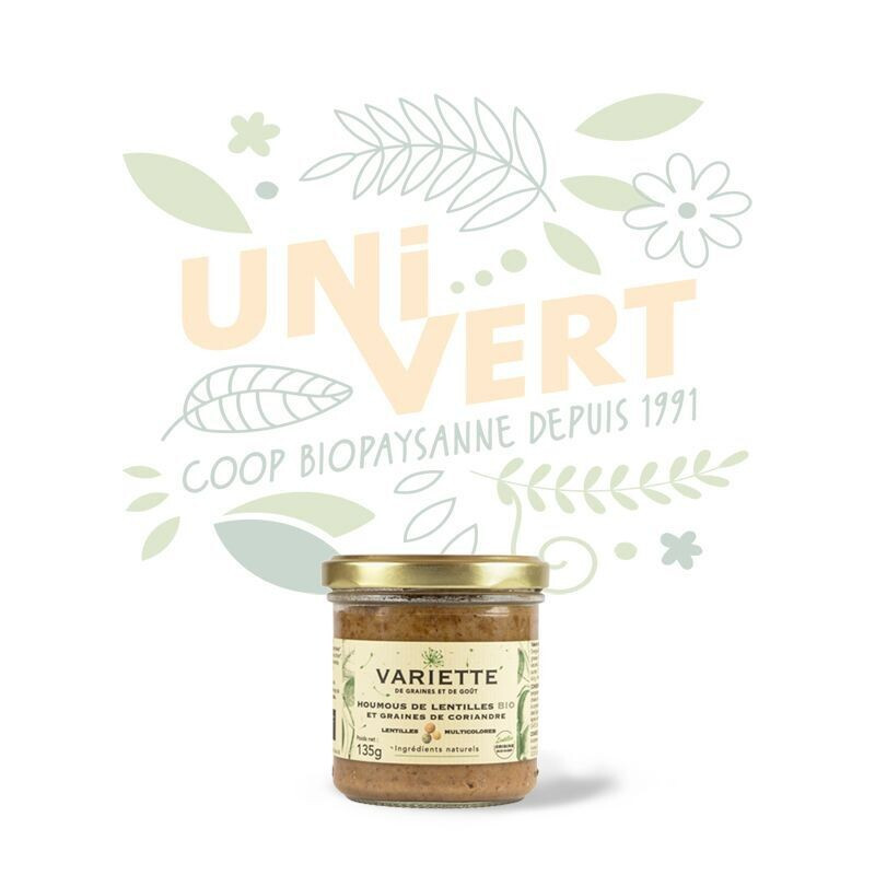 Houmous de lentilles BIO - Le pot de 135gr