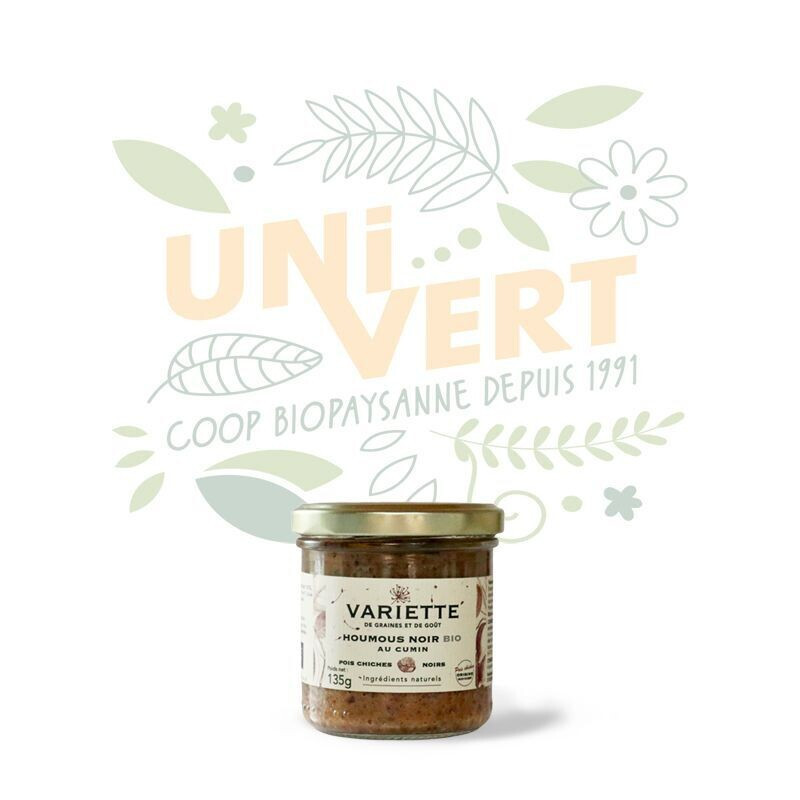 Houmous noir au cumin BIO - Le pot de 135gr