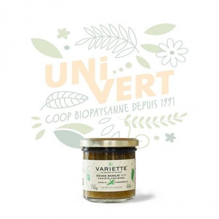Sauce Basilic Citronnelle BIO - Le pot de 135gr