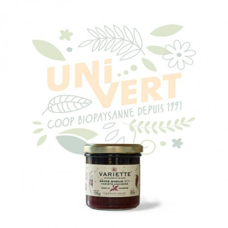 Sauce Basilic Pourpre BIO - Le pot de 135gr