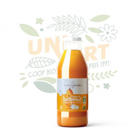 Soupe Butternut - Oignon doux des Cévennes BIO - la bouteille 48 cl